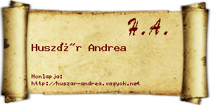 Huszár Andrea névjegykártya